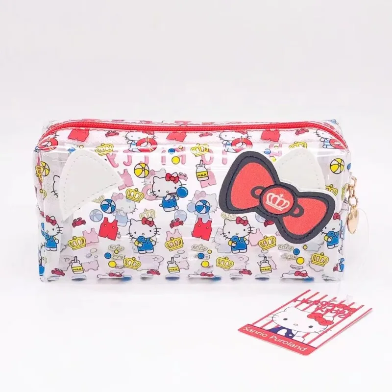 

Hello Kitty Makeup Bag Kawaii Girl Anime Versatile Waterproof Women Decorative Items Storage Desktop Ornaments Gift Wholesale
