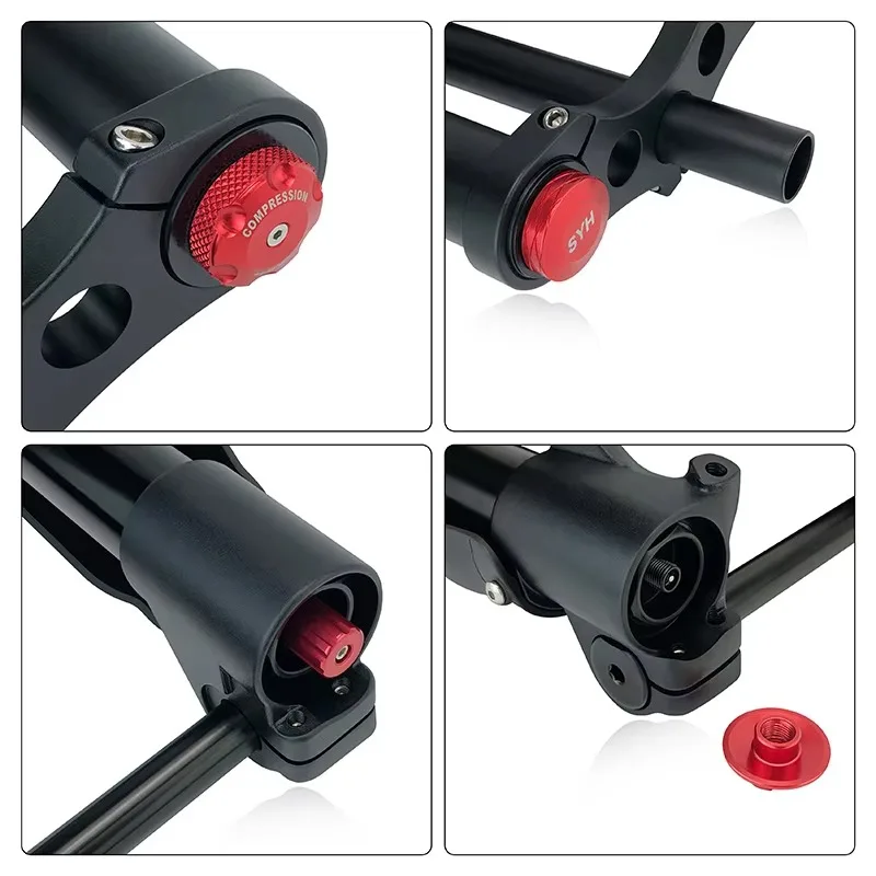 MAGICBROS Aluminum Inverted Air Fork 26/27.5/29" 15x110/15x150mm Thru Axle 160/200mm Travel MTB Front Fork view 3