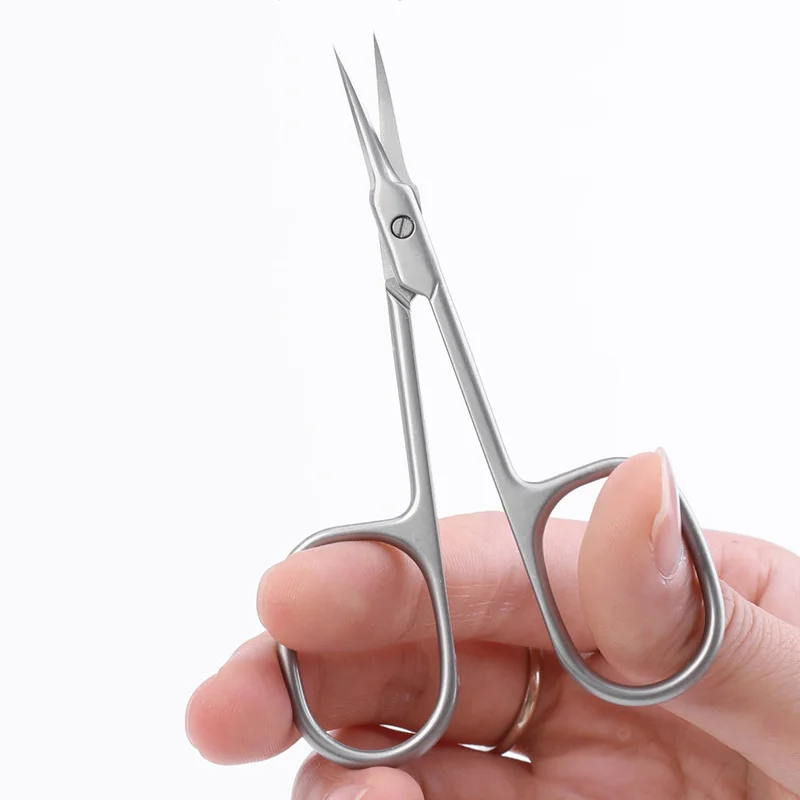 Stainless Steel Curved Thin Blade Cuticle Scissors Beauty Skin Care Tool Sharp Tip Dead Skin Remover Trimmer Nail Care Cutter