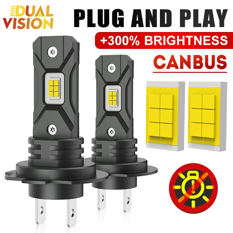 

2PCS H7 Led Canbus Light 30000LM CPS 5570 1:1 Mini Size Auto Lamps 6000K Super Bright Wireless Turbo H7 Diode Bulb 12V Fog Light