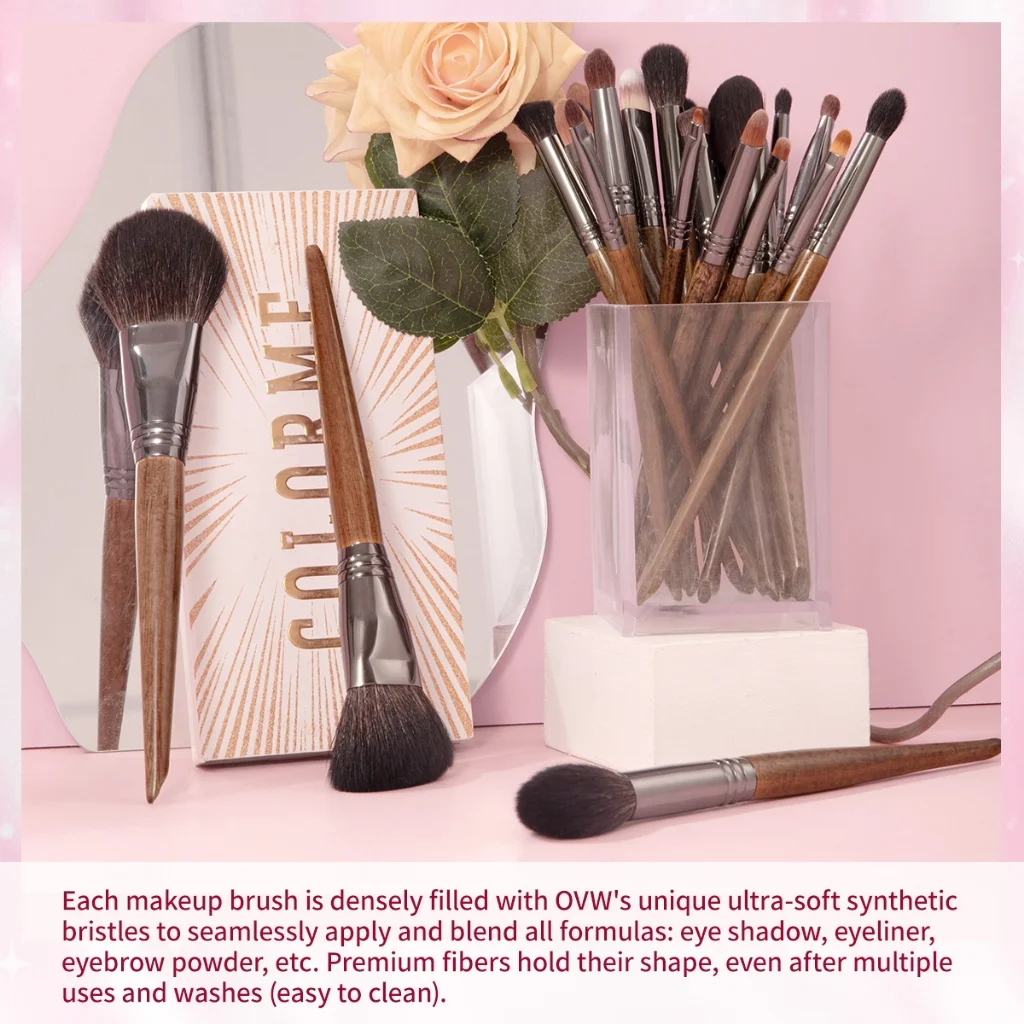OVW メイクアップ ブラシ セット プロフェッショナル メイクアップ ブラシ ファンデーション フェイス アイシャドウ メイクアップ XQ3-24
