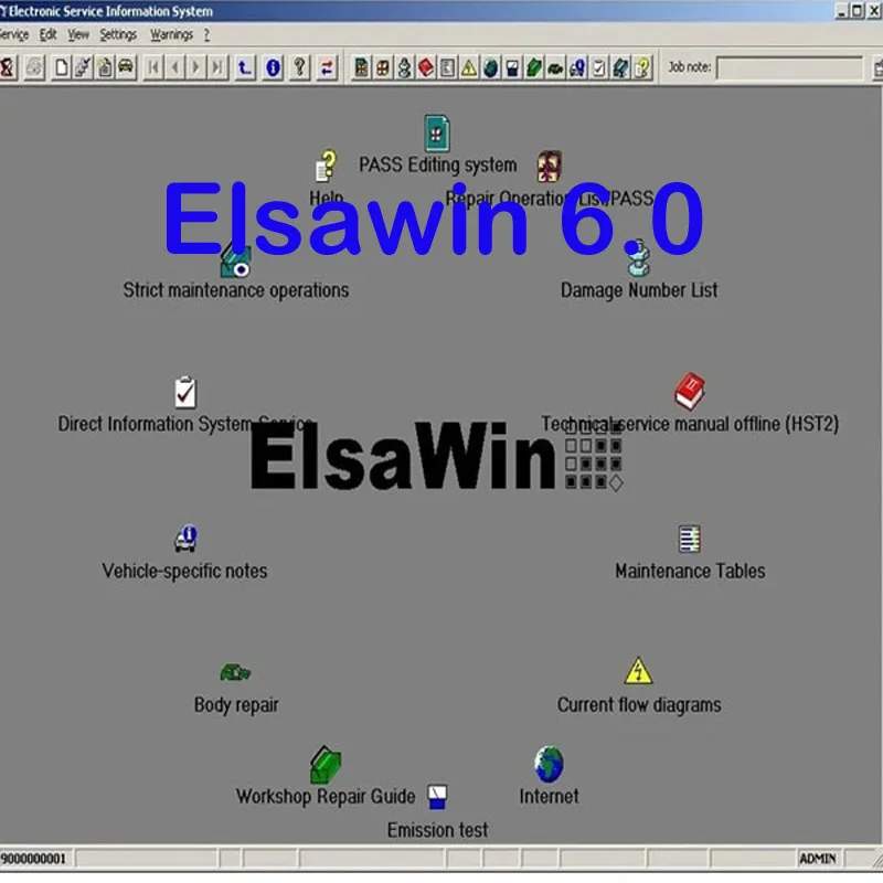 

ElsaWin 6.0 Software Latest Version for V-W For A-udi For Sk-oda For S-eat auto repair software Elsa Win 6.0 Wiring diagra