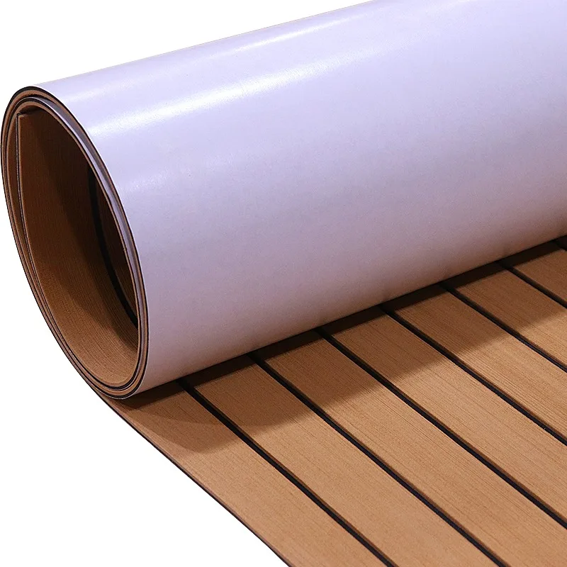 EVA Faux Teak Boat Decking Sheet Anti Slip Waterproof 240x120cmMarine Floor Mat For Motorboat RV Yacht KayakSurfboard Drift Boat
