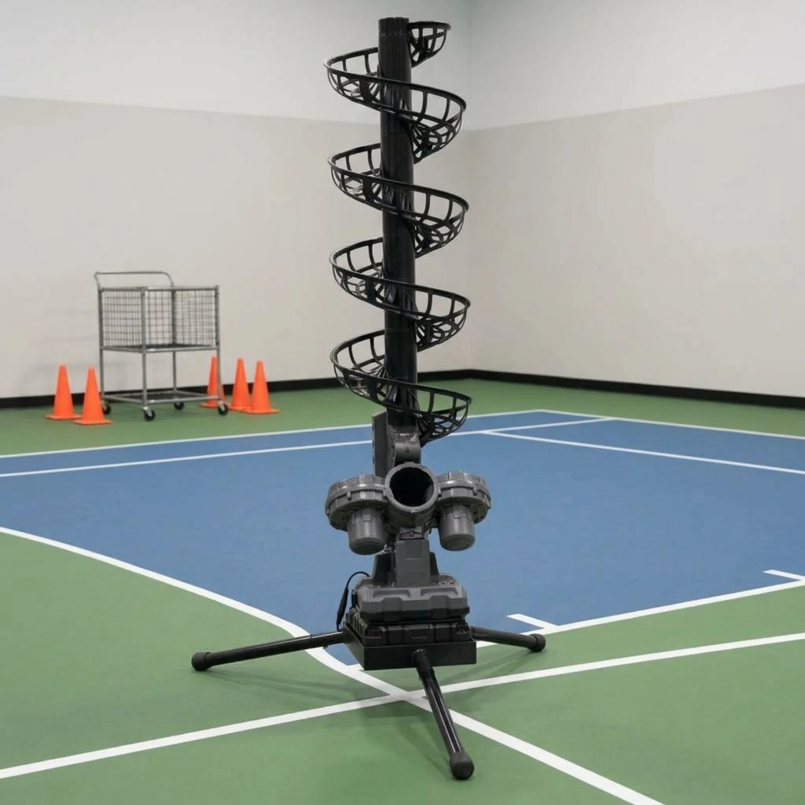 Tennis Ball Machine Carrying Bag Tennis Serving Machine Automatic Ball Launcher Power Adapter Sports Equipment Easy to Use