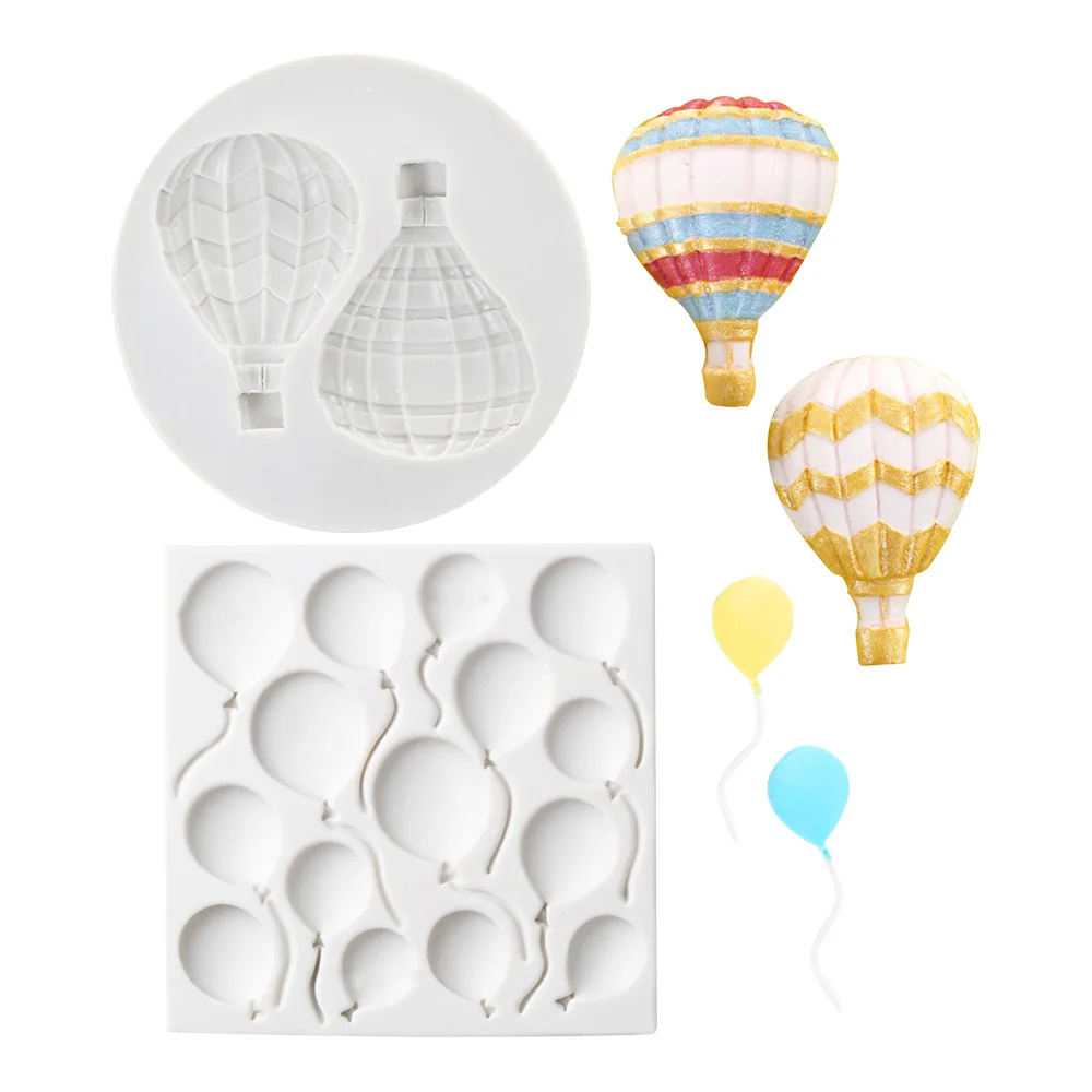 Balloon,Hot Air Balloon Shape Silicone Mold DIY Clay,Fondant,Chocolate Birthday Cake Decor,Cupcake Topper