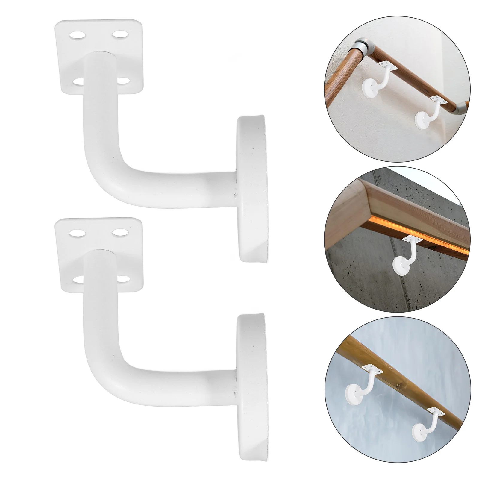 

Wall Mounted Handrail Brackets Stainless Steel Heavy Duty For Staircase Rail Support Outdoor Indoor Use Construction
