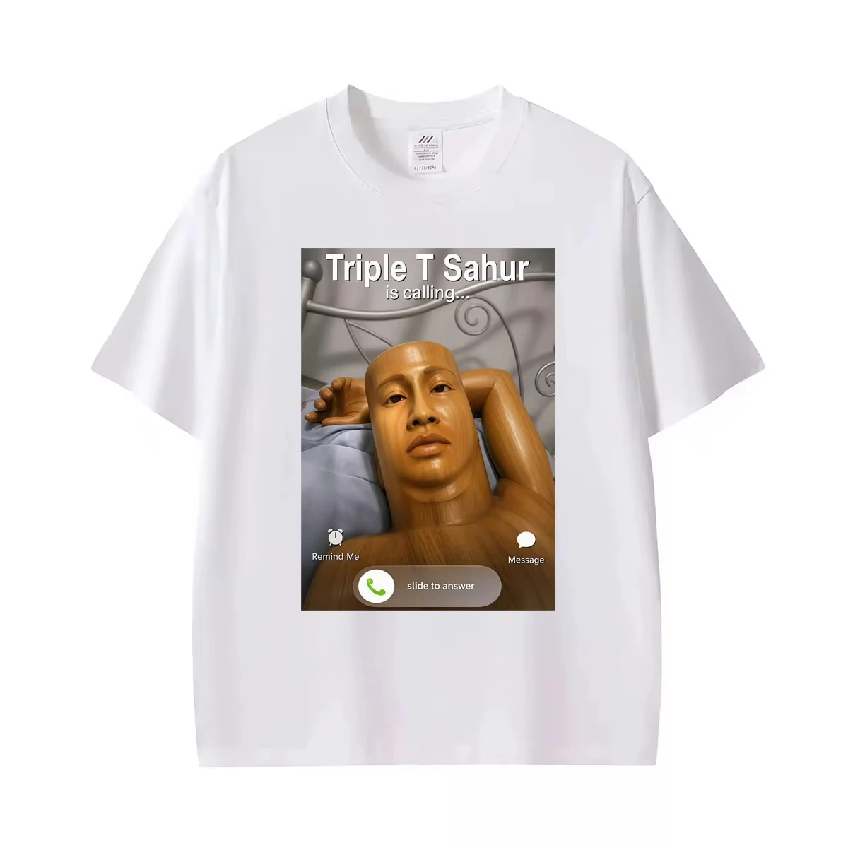 Triple T Sahur Is Calling Funny Tung Tung Sahur Meme Graphic T Shirts Men Women's Fashion Classic 100% Cotton T-shirt Streetwear