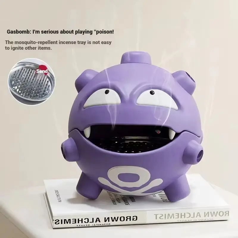 Vassoio per zanzare Gastly Bruciatore di incenso per interni Aromaterapia Personaggio carino Camera da letto Desktop Decorazione per auto Anime e Manga Periferico