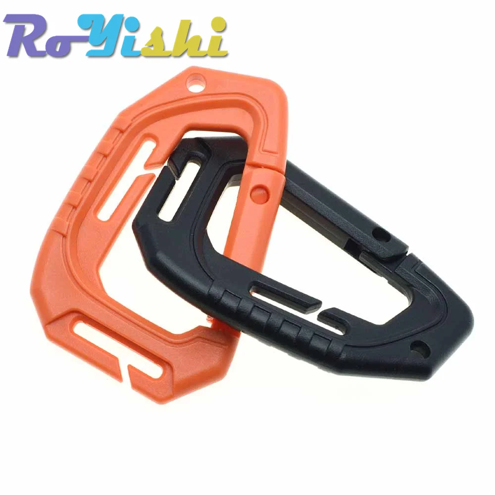 1 Pcs D Shape 200LB Plastic Snap Clip Carabiner Mountaineering Buckle Outdoor Hanging Keychain Hook Climbing Accessories