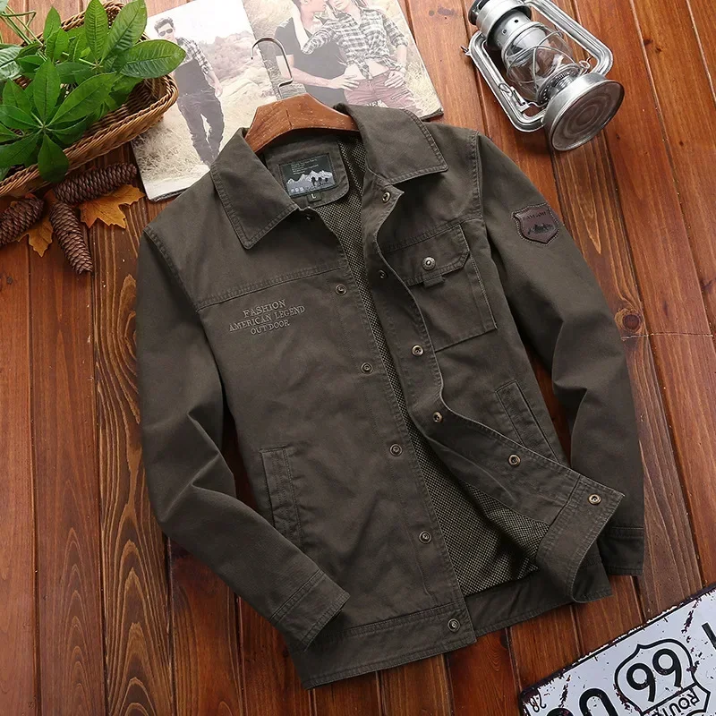 

Spring Autumn Black Green Military Bomber New Cargo Men's Techwear Windproof Casual Jackets Oversize 5XL High Quality Clothing