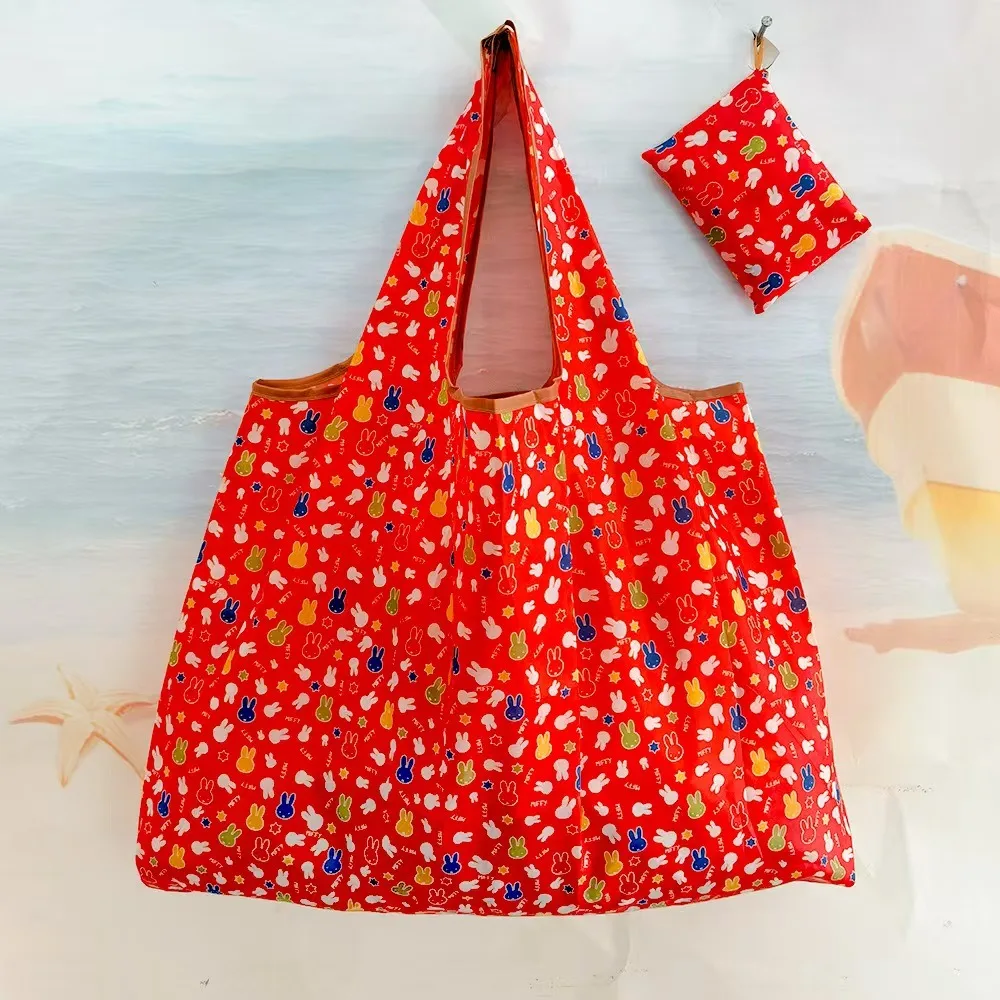 Cartoon Miffy Folding Environmentally Friendly Bag Supermarket Shopping Bag Portable Grocery Storage Bag Shopping and Travel - view 5