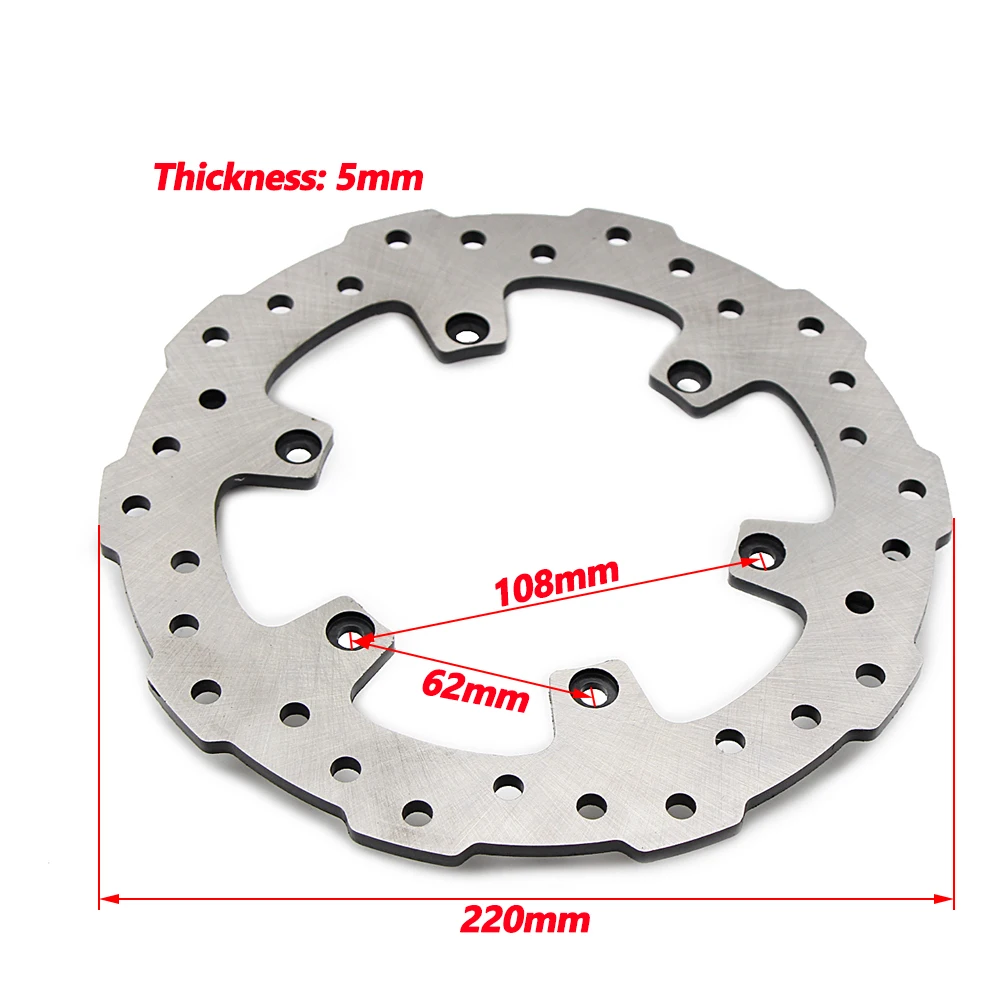 4mm 220mm Motorcycle Rear Brake Disc Brake Rotor For Benelli BN125 Leoncino 125 150S 180S Keeway RKF125i RKR125 55033L430000
