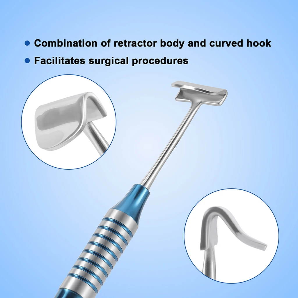 5-teiliges Set AZDENT Dental Periosteal Elevator Separator für Weichgewebe-Implantat-Kit, chirurgische Lingualflap-Werkzeuge aus Edelstahl – Detail 3