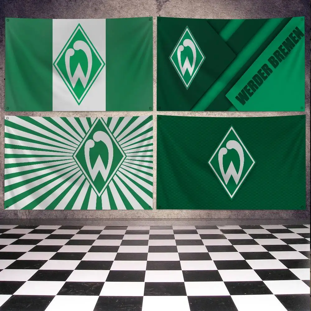 SV W-Lose B-Bremen Bandera Banner Bandera de cuatro agujeros Poliéster Decoración al aire libre Estética de la habitación