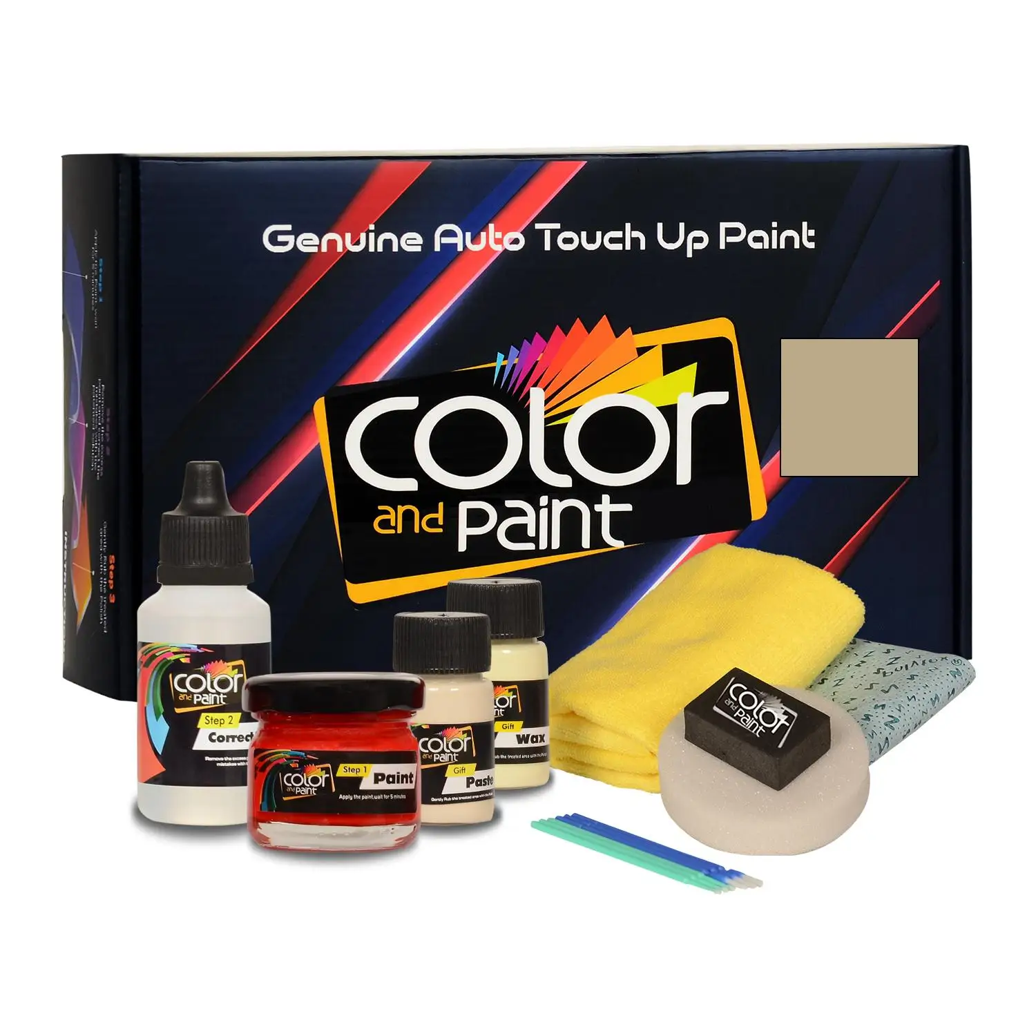 

Color and Paint compatible with KIA Automotive Touch Up Paint - CASHMERE BEIGE MET - J4 - Basic Care