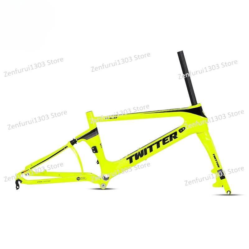 F451 Full Color T900 Folding Carbon Fiber Bicycle Frame with Front Fork Wrist Group Portable Student Frame