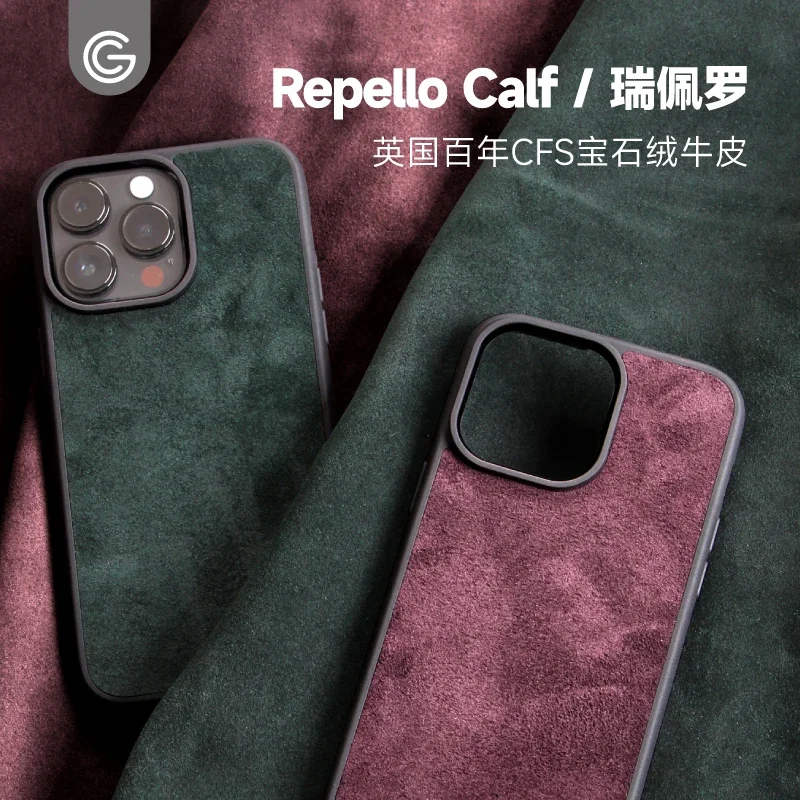 GWW  Matte Case Repello Calf Cover iPhone14ProMax Case NonSslip iPhone14PRO Cover Customized Anti-drop Smartphone