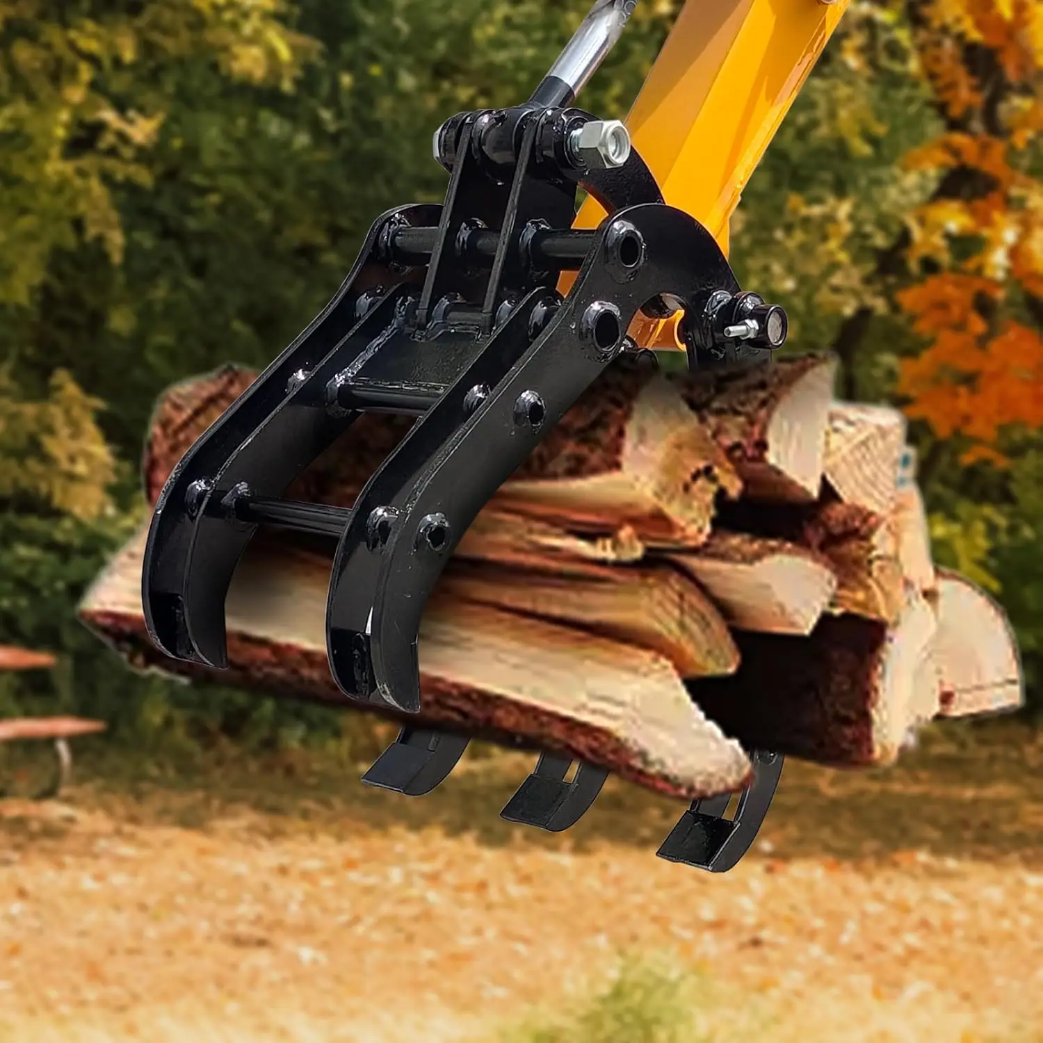 MMS 8pcs Excavator Attachment Bundle Narrow Bucket, Ripper, Rake Auger, Grapple, Quick Hitch, Screening Bucket Free Shipping