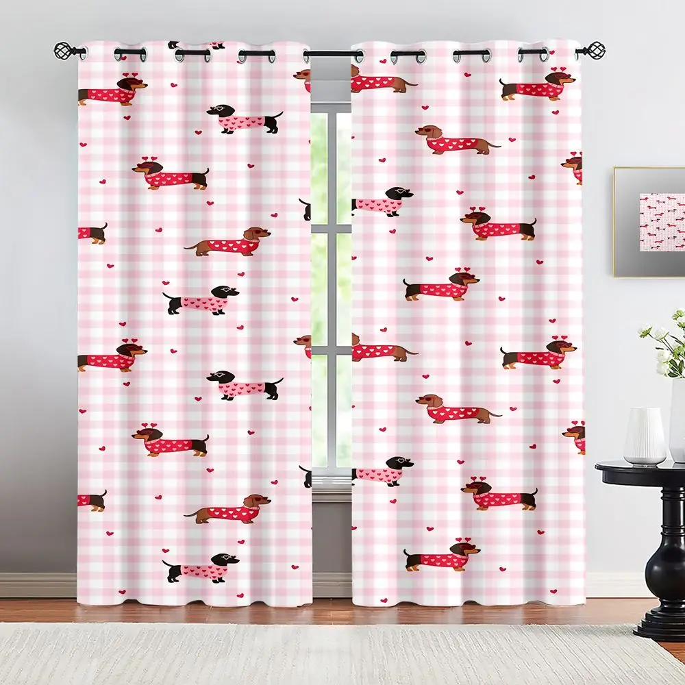 UK Flag Lion Printed Curtains 2 Panels Light Blocking Rate 85% Darkening British Style Man Cave Window Curtains