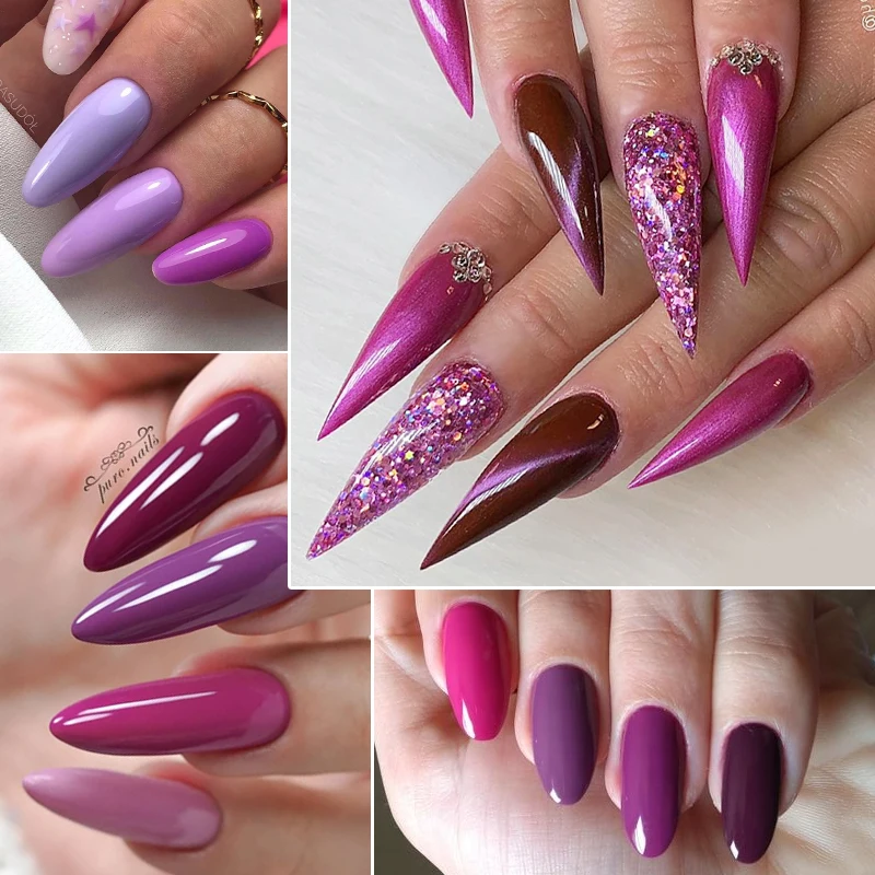 UR SUGAR 7 ml Grape Purple Jelly Pink Color Maniküre Soak OffGel Transparent Nail Prep Soak Off UV LED Lack Base Top Coat