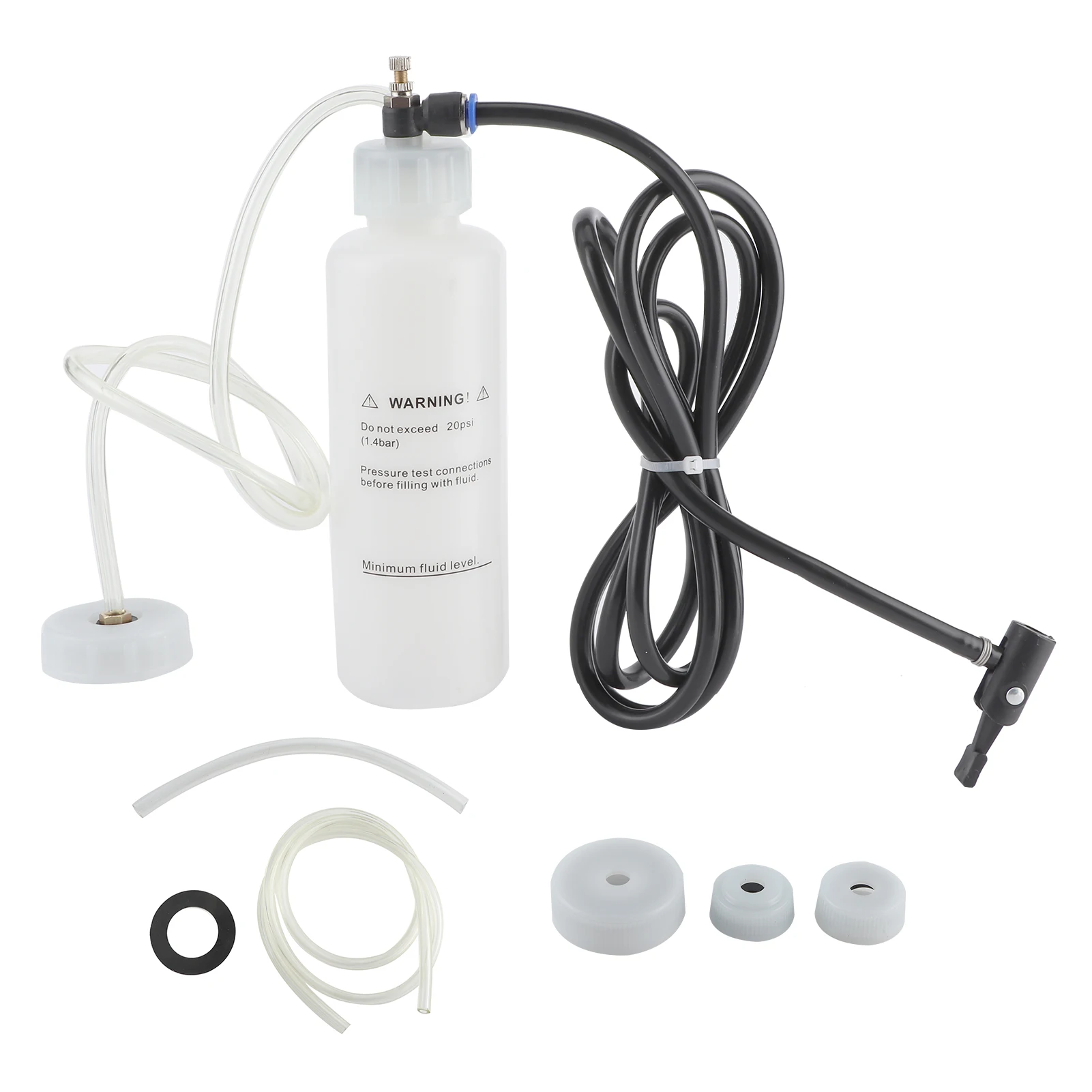 Narzędzie do odpowietrzania hamulców Samochodowe odpowietrzanie hamulców + zestaw do odpowietrzania płynów Pompa próżniowa 500 ml Narzędzie zasilane powietrzem Odpowietrznik płynu