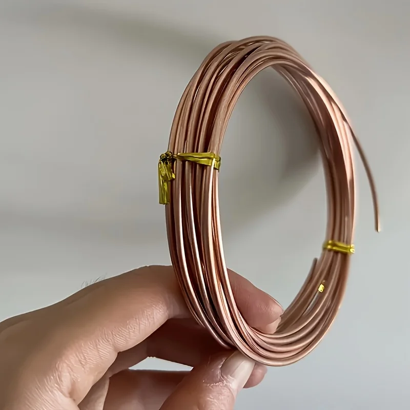Brown bonsai wire, anodized aluminum training wire, 5-meter metal bonsai wire, used for DIY plant shaping projects