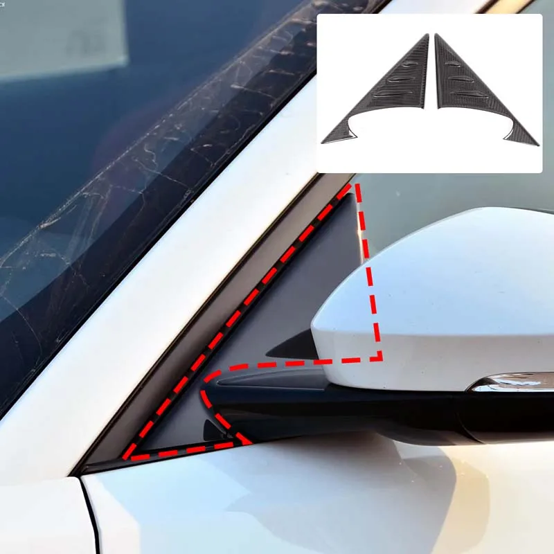 

For Jaguar F-TYPE 2013+ A-pillar triangular decorative cover Automotive A-pillar modified accessories Real carbon fiber 2pcs