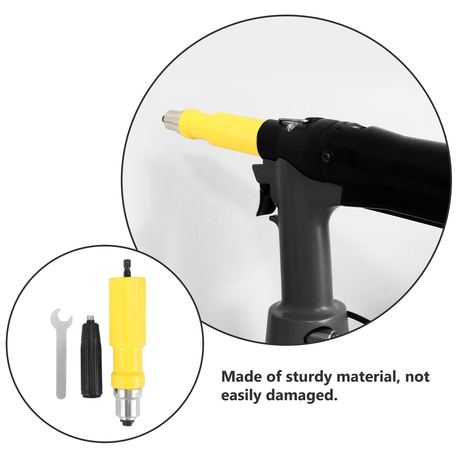 

1Set Rivet Adapter for Drill Cordless Rivet Tool Durable Performance Versatile Applications Riveting Casting Tools