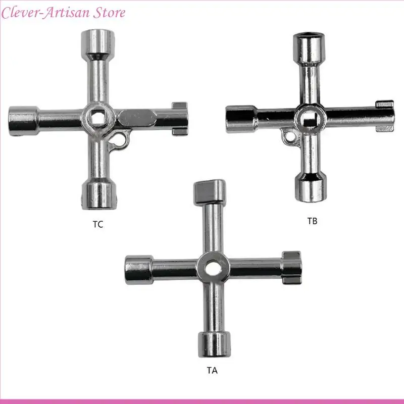 Chave triangular universal 4 vias para armário elevador elétrico trem, chave triangular universal para torneira elétrica