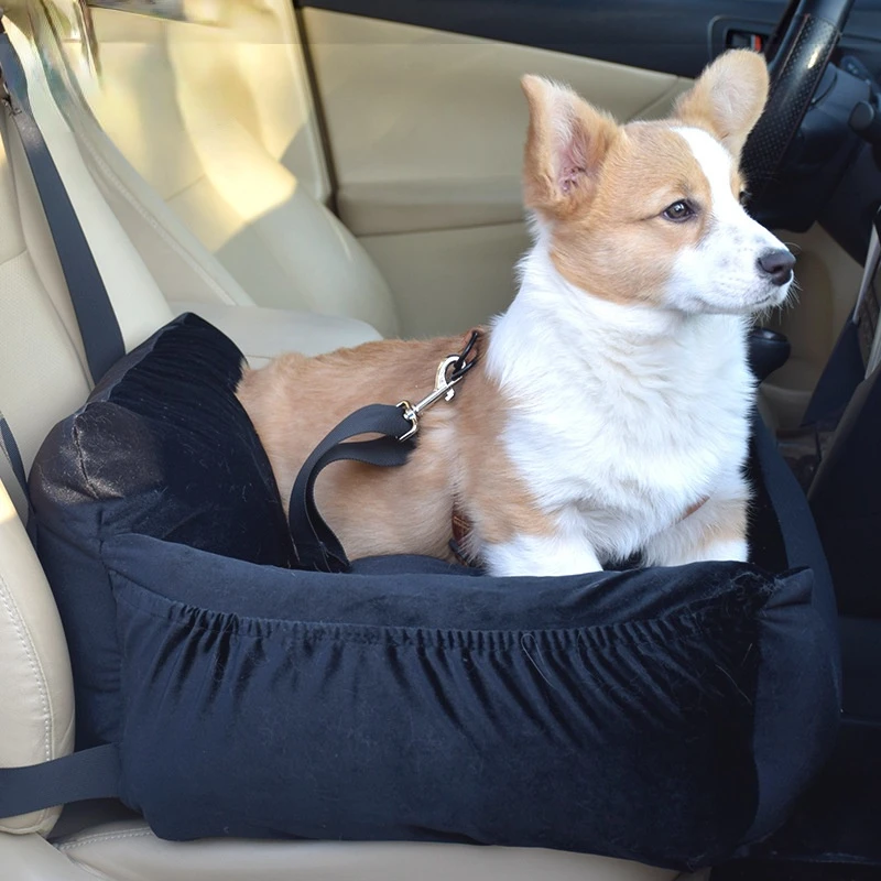 

Pet Safety Car Seat Pad Pet Dog Car Booster Seat with Safety Buckle Outdoor Traveling Basket Bag Pet Car Travel Product