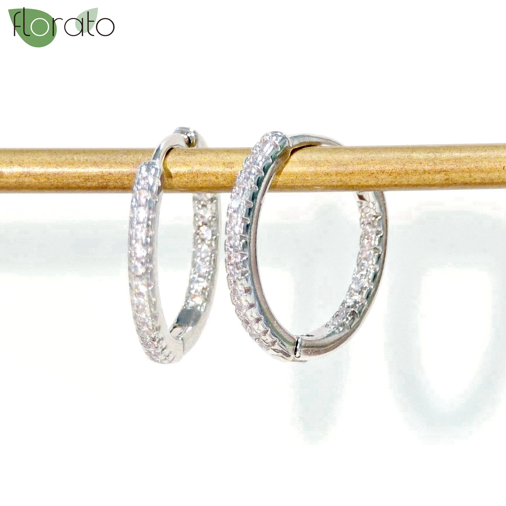 925 Sterling Silver Needle zircon Small Hoop Earrings for Women 12mm Round Circle Huggie Earring Fashion Ear Piercing Jewelry