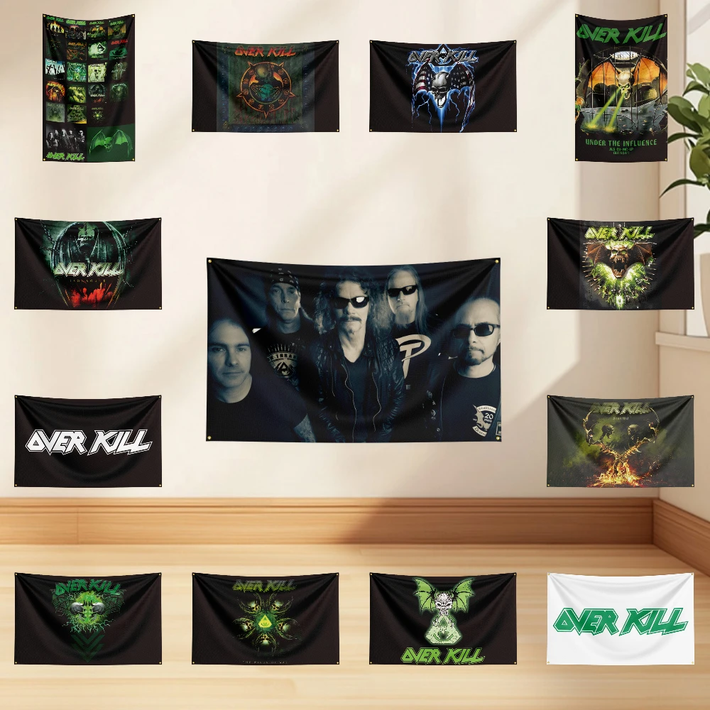 

3x5ft O-ov-e-rkill Flag Professional Flag Polyester Digital Printing Flagge Banner For Decoration Garage Room Home