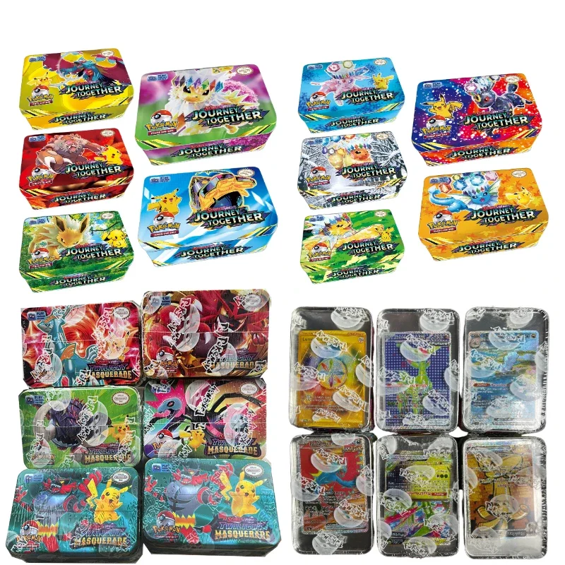 Neue Metall Box Box Pokemon Karte Trading Card Spiel Shining Fates Stil Pokemon TCG Scarlet & Violet GX V Sammlung Karte jungen Spielzeug