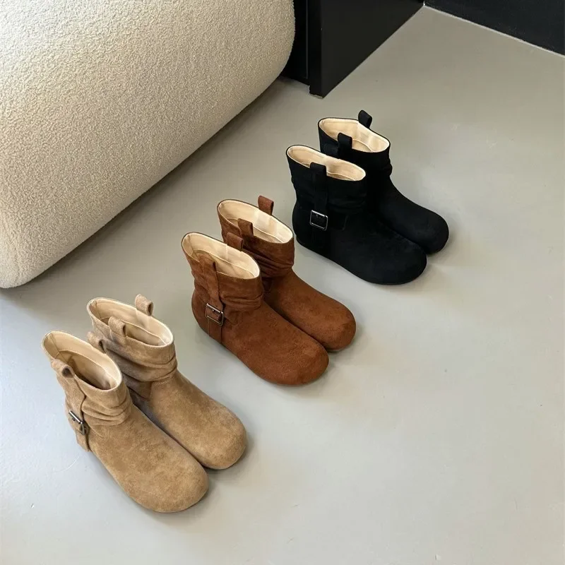 

Короткие сапоги на высоком каблуке в стиле ретро, женские ковбойские рыцарские сапоги в стиле вестерн, универсальные осенние новые стильные сапоги с квадратной головкой на массивном каблуке