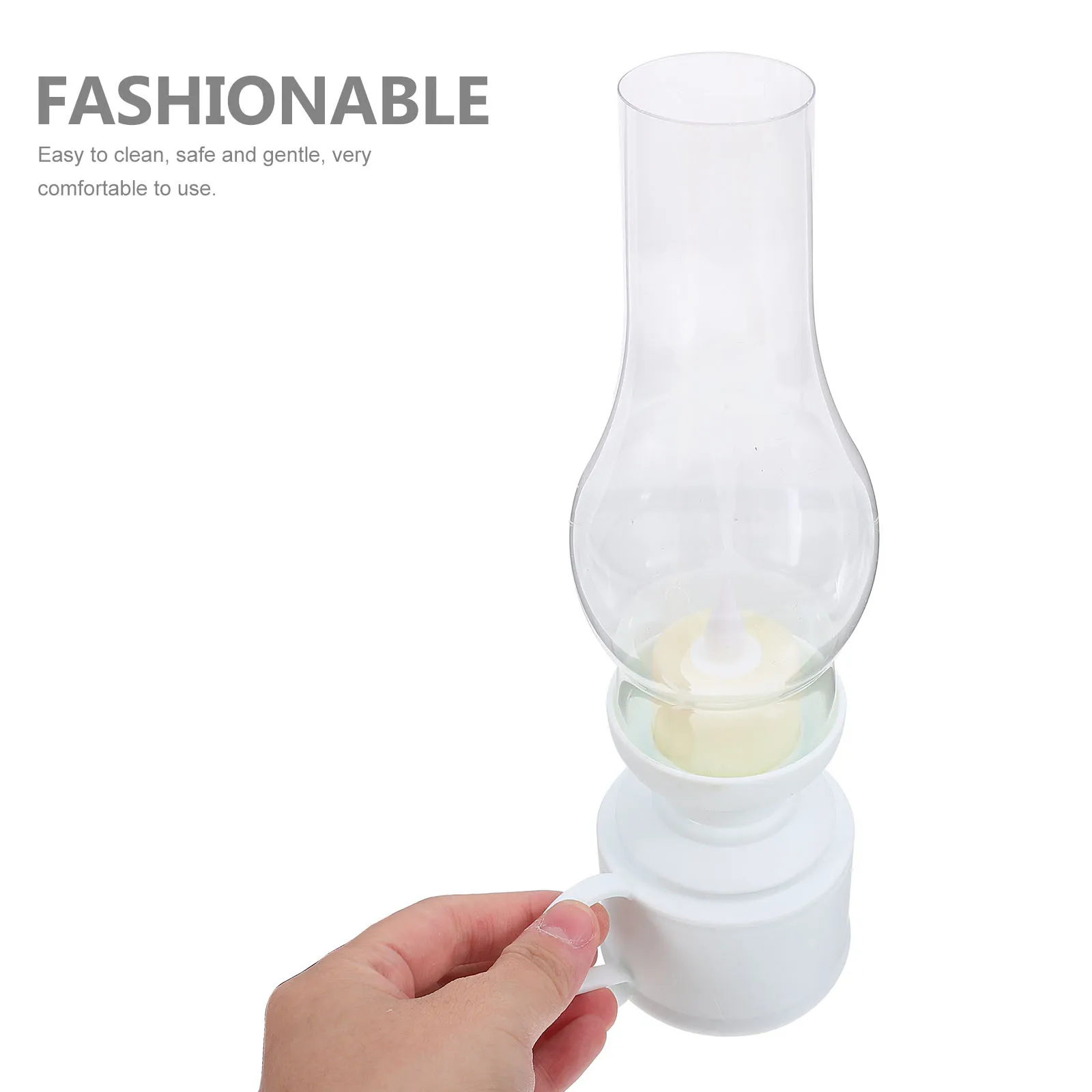 خمر LED مصباح قوي PP البلاستيك عديمة اللهب الجدول مصباح الرجعية ديكور المنزل ضوء الفوانيس #1