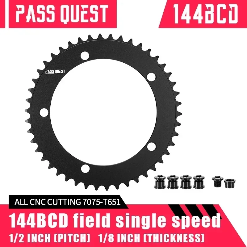 PASS QUEST 144BCD Road Bike 46-66T Round Mountain Venue single speed gear disc Chainring Fixed Gear Fixie