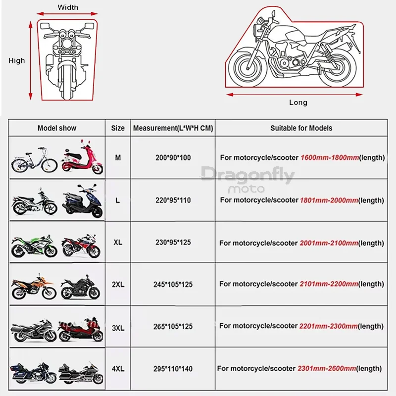 S1000RR Logo Motorcycle Cover Waterproof Outdoor Scooter UV Protector Rain Cover For BMW S1000RR S 1000RR 2017 2020 2021 2022