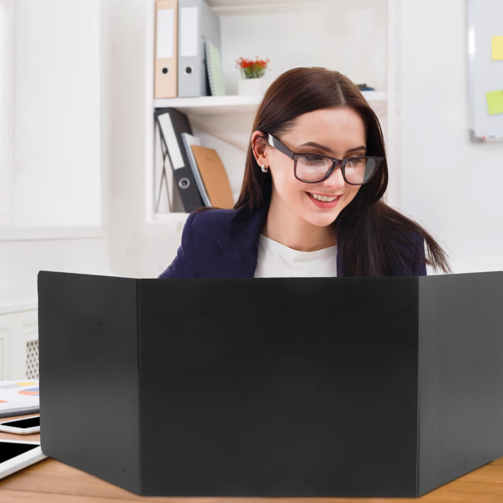 

2Pcs Plastic Desk Privacy Divider Student Study Carrels Classroom Desk Shields Testing Privacy Folders Office Use