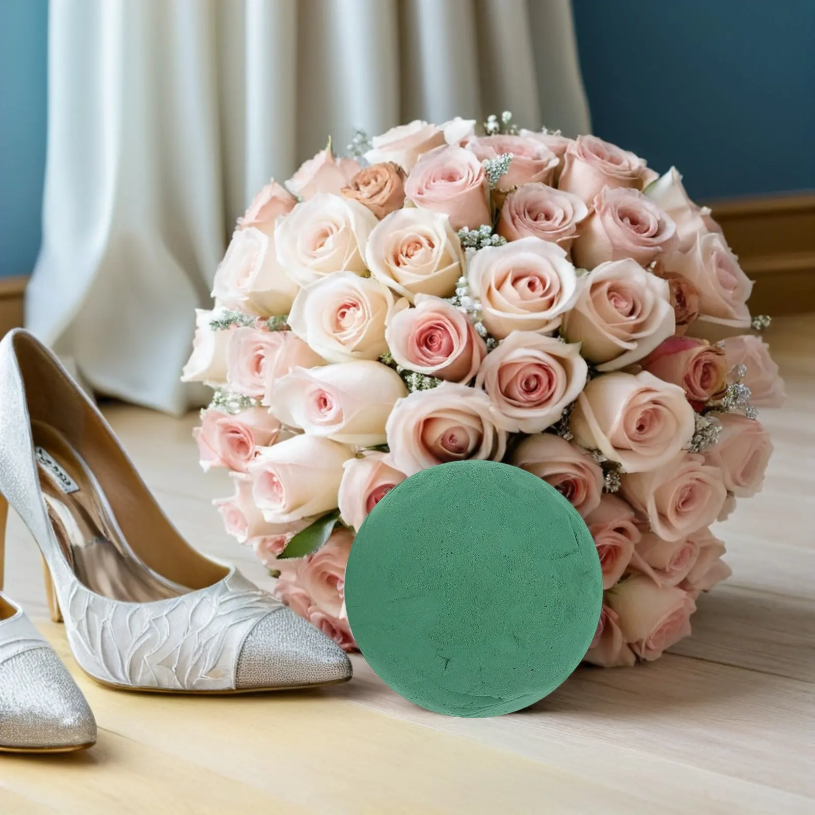 4Pcs Floral Foam Sphere 12Cm Round High Absorbency Wet Foam Balls for Fresh Flowers DIY Arrangements Home Office Wedding Decor view 6