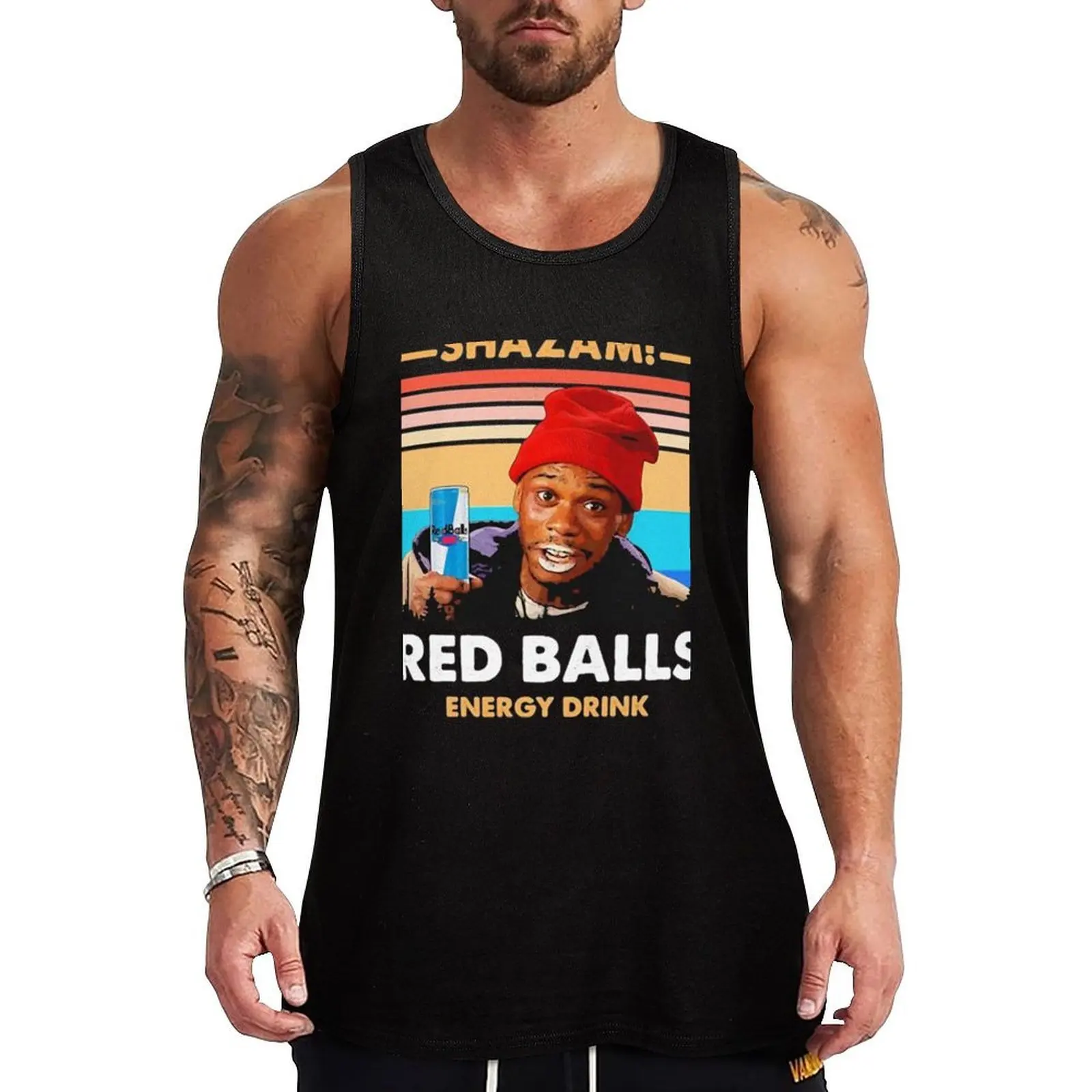 

Dave chappelle Redballs Shazam Energy Drink Tank Top No Wrinkle Tank Top Casual Daily Sleeveless Wear