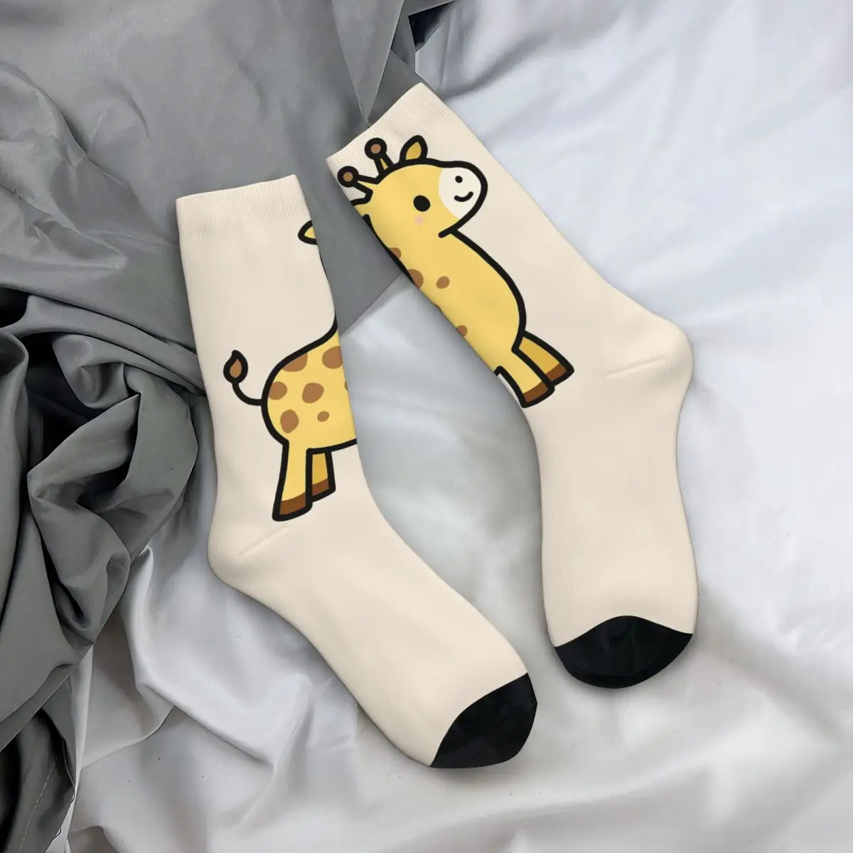 

Всесезонные чулки для экипажа, носки с жирафом, модные длинные носки, аксессуары для мужчин и женщин, подарки