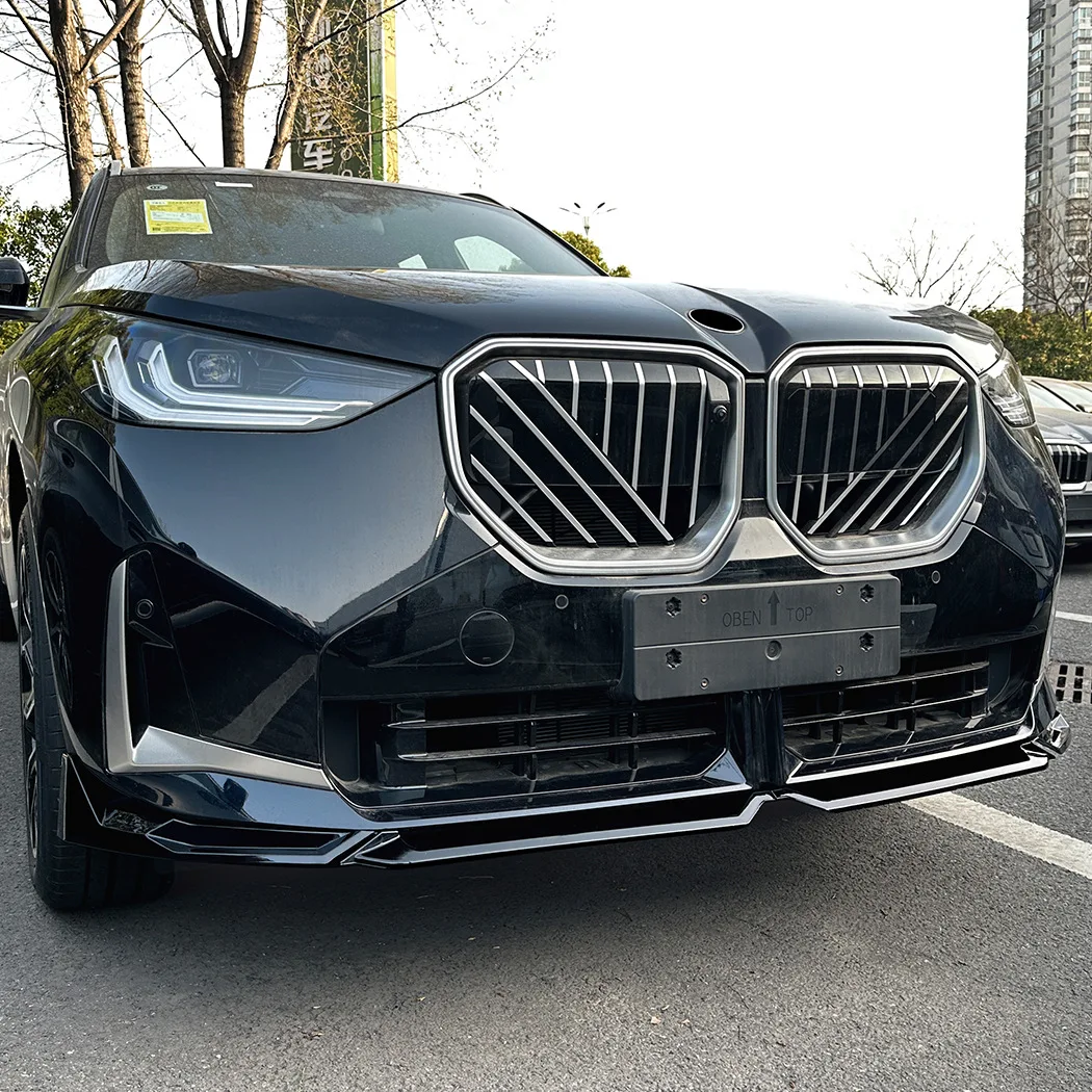 

For BMW X3 G45 2025+ MP Front Bumper Lip Splitter Spoiler Gloss Black ABS Plastic