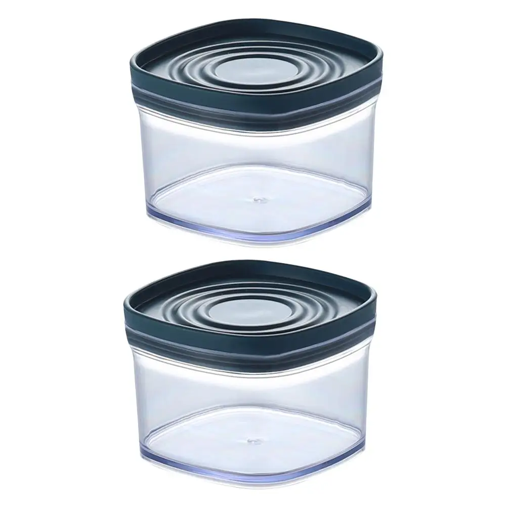 

2PCS Food Preservation Jar Thickened Portable Sealed Canister Storage Container Multifunctional Plastic Grain Box