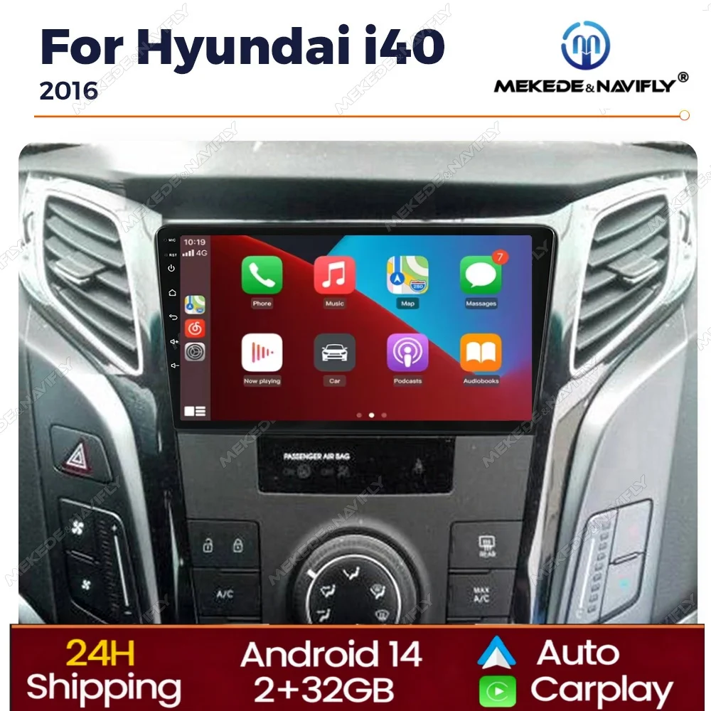 

2Din Wireless Carplay Auto For Hyundai i40 2016 Car Radio Stereo Multimedia Player GPS Navigation Intelligent Android Systems BT