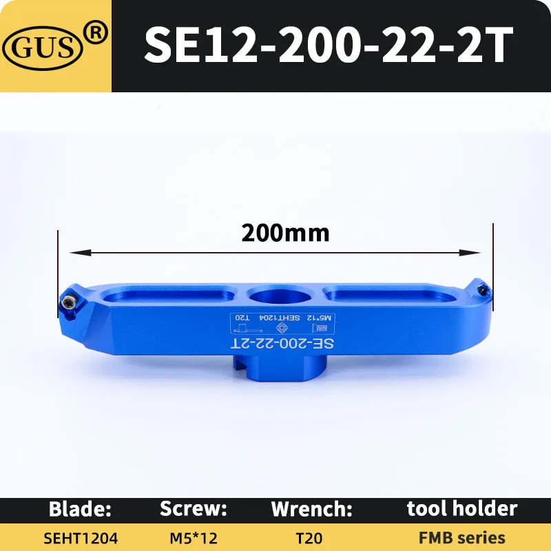 GUS SE12 Face Milling Cutter Tool 45 ° KM12 Double-dge Bridge Type Aluminum Alloy Cutting Head SEKT1204 Blade Chuck Milling Tool