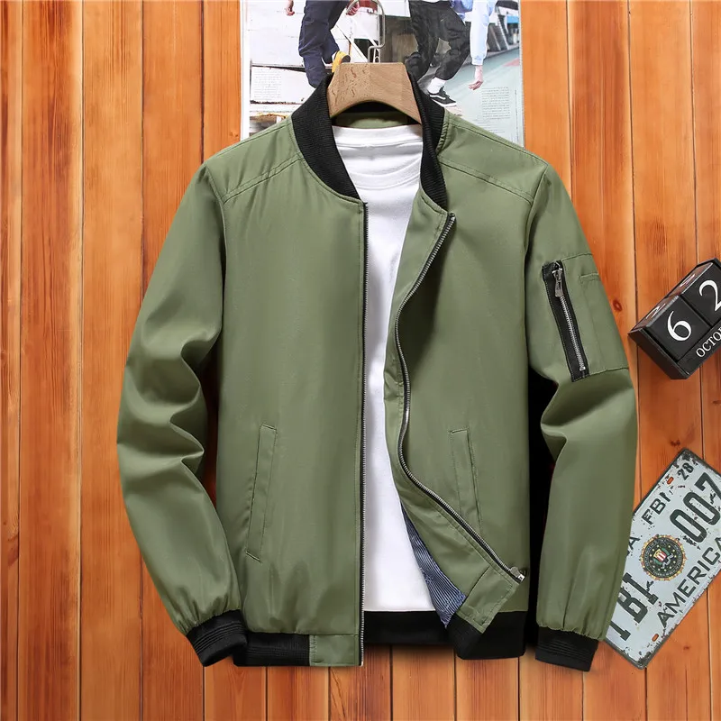 Street Baseball Suit Jacket Men's 2024 Autumn Fashion Classic Solid Color Windproof Coat Plus Size Casual Loose Cargo Jacket