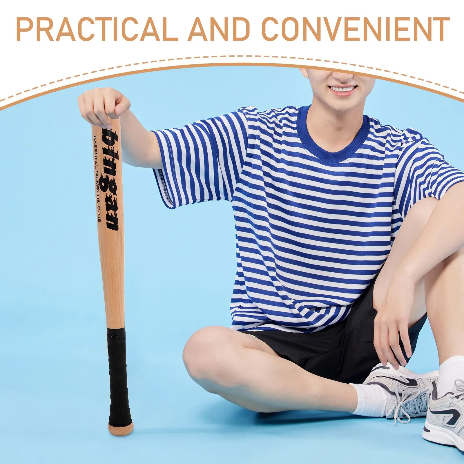 Baseball Bat Wooden Stick for Portable Training Lightweight Sports Handheld Retro Student