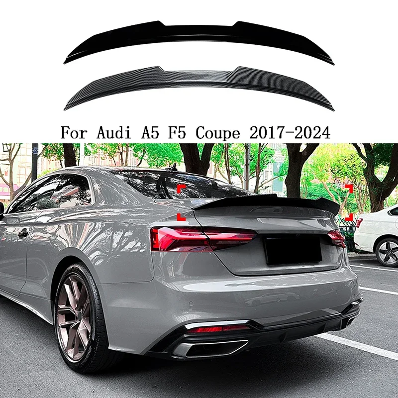 

Rear Trunk Roof Spoiler for Audi A5 F5 Coupe 2017-2024 PSM Style Tail Boot Wing Splitter Auto Body Kits Car Accessories