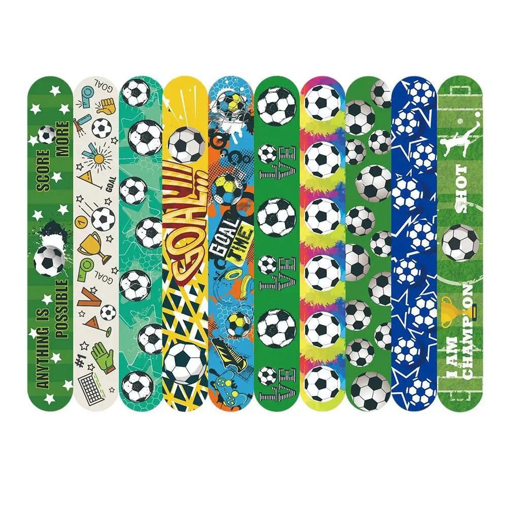 10pcs Football Papa Circle Bracelet SOCCER Decoration Bracelet Football Sports Party Football Boy Happy Birthday Party Supplies