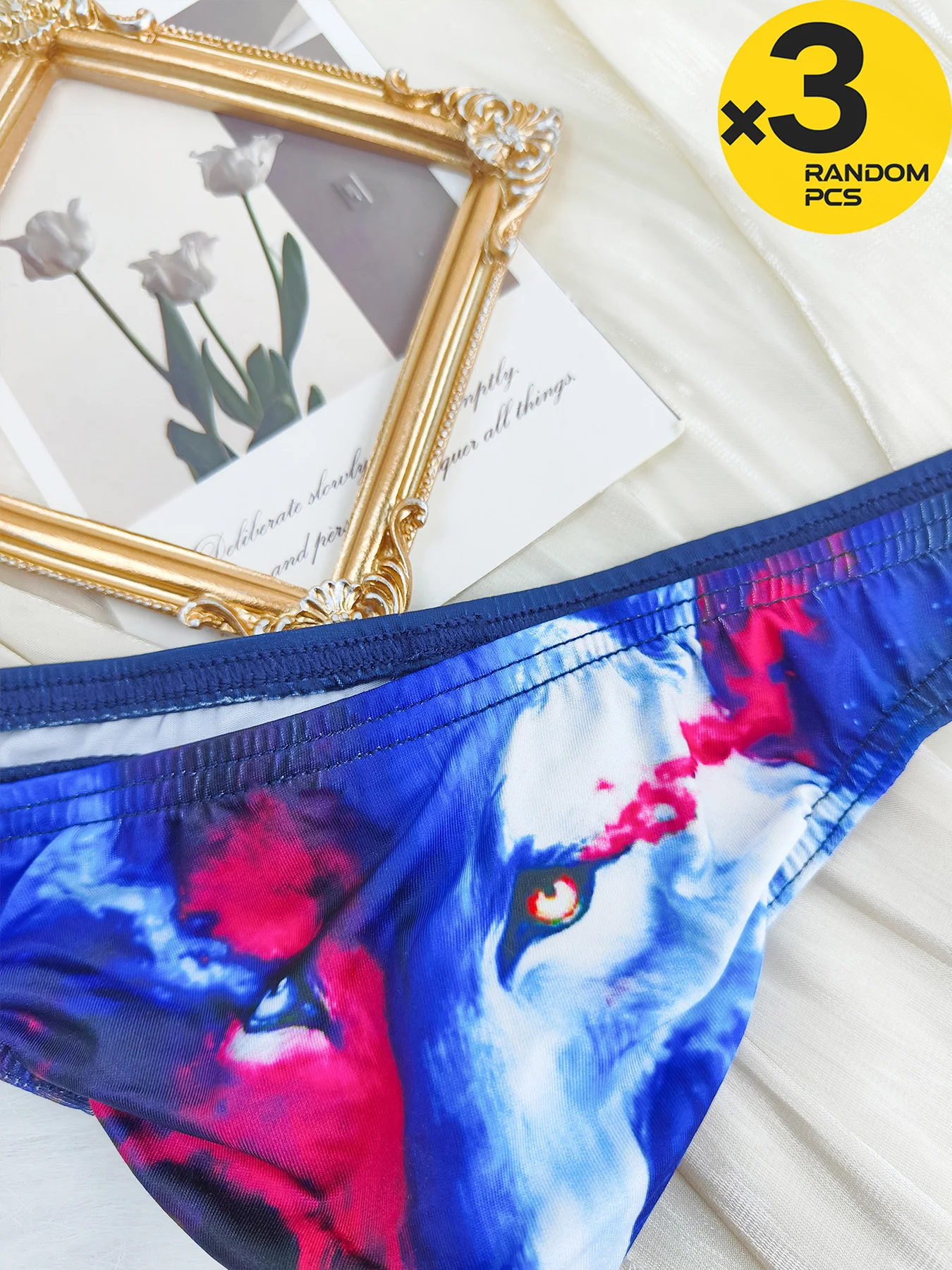 مثير ملابس داخلية للرجال موضة مطبوعة سيور g-سلسلة حجم M-XXL Tanga مثير أوم منخفضة الارتفاع الذكور السروال 3 قطعة 4 قطعة عرض خاص #5